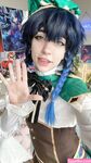 Indigo white venti cosplay