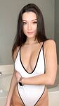 Keilah Kang SET white swimsuit with black trim