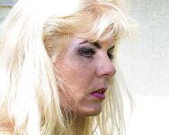 Outdoor nude and sexy Coco the mature french slut