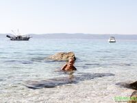 Katya Clover - Nude Boat Girl Boat Beach Swimming Naked