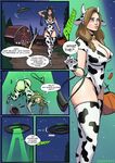Women dressed like slutty cow gets abducted by aliens