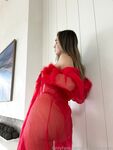 Natalie Roush Red lingerie