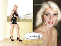 Coco mature blonde slut in caption, Exposed french webslut