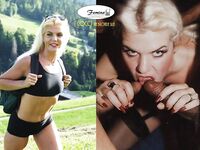 Coco mature blonde slut in caption, Exposed french webslut