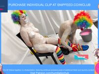 ENF CLOWN GIRL TURNS LADY INTO JESTER SLAVE NUDE BONDAGE HA