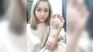 Slave girl's feet worship